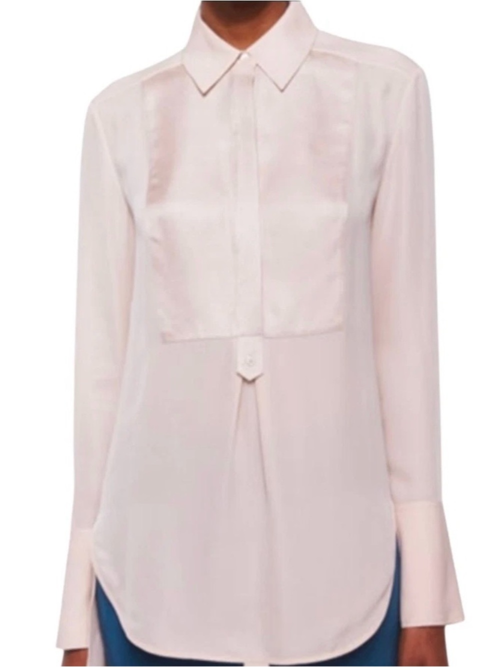 Vince Blush Pink Silk Satin Finished Tuxedo Inset Size Medium